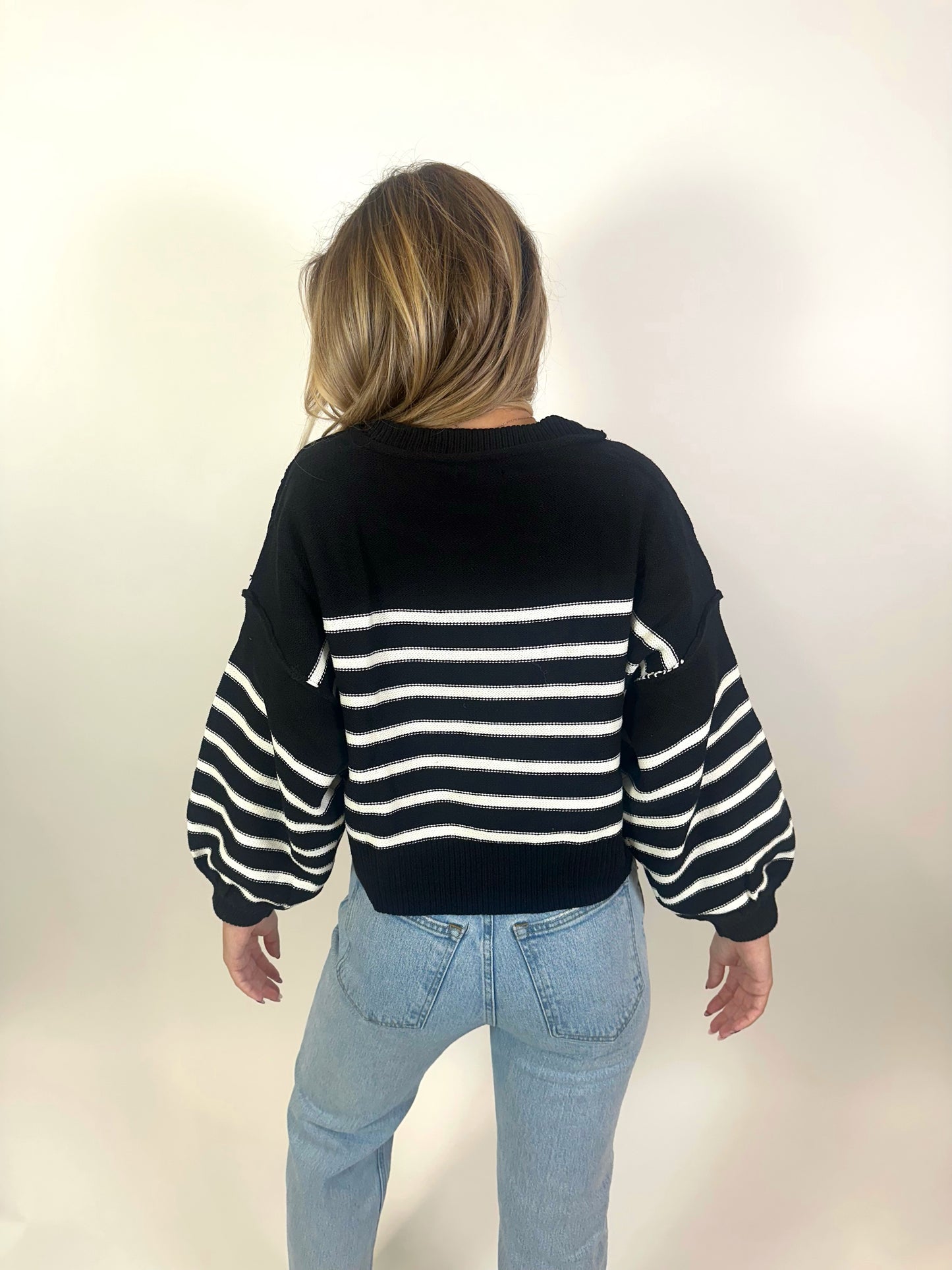 Emersyn Oversized Stripe Knit Sweater
