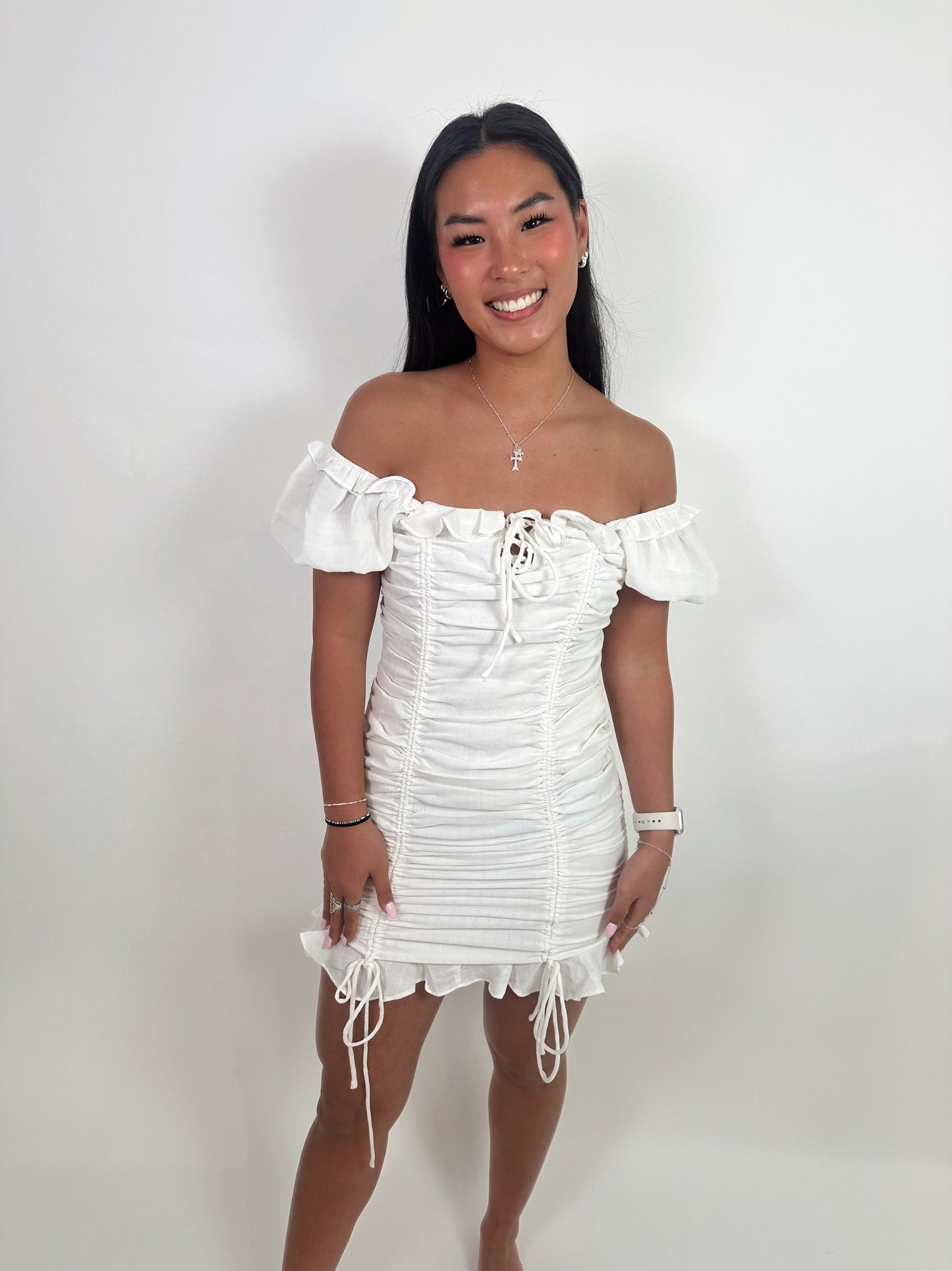 Maria Puff Sleeve Mini Dress