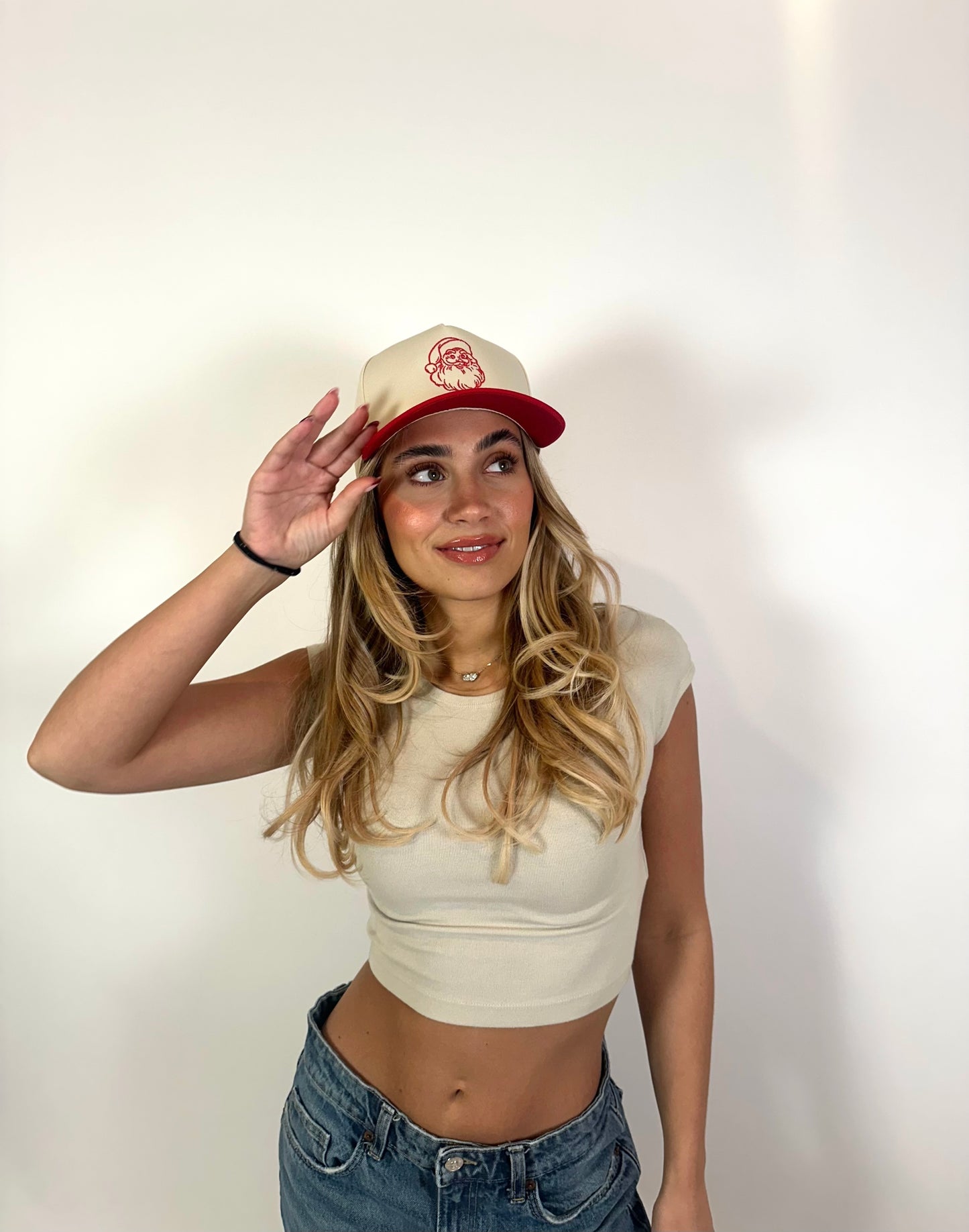 Santa Vintage Embroidered Hat