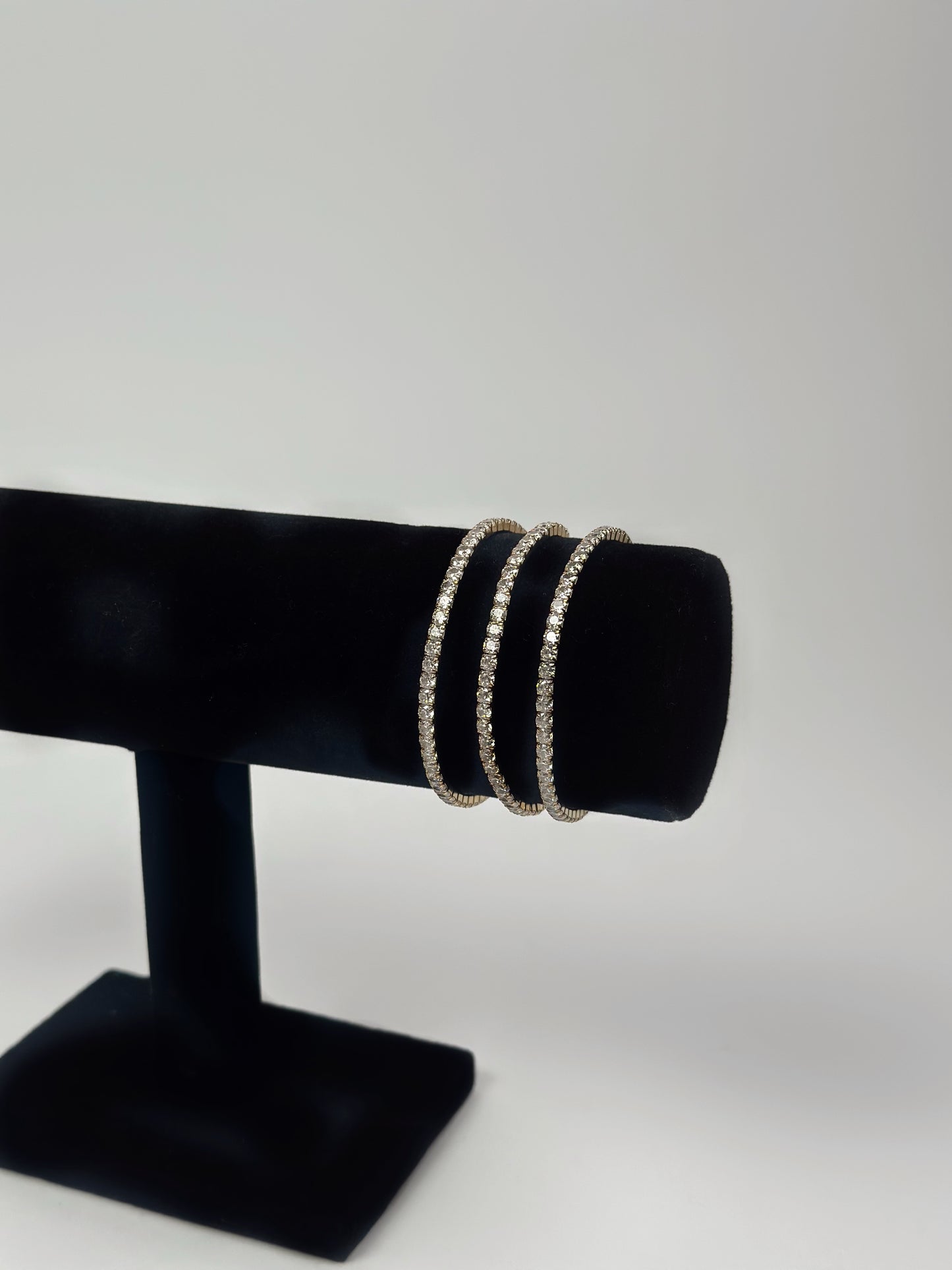 Stretchy Tennis Bracelet- Gold