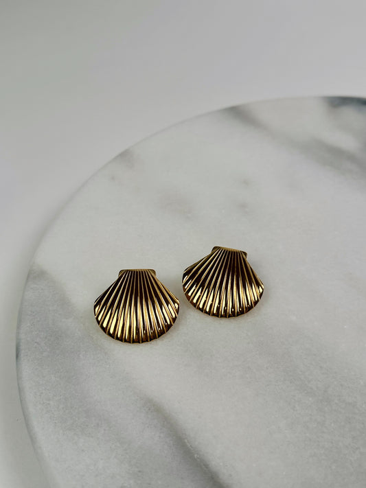 Shell Earrings- Gold