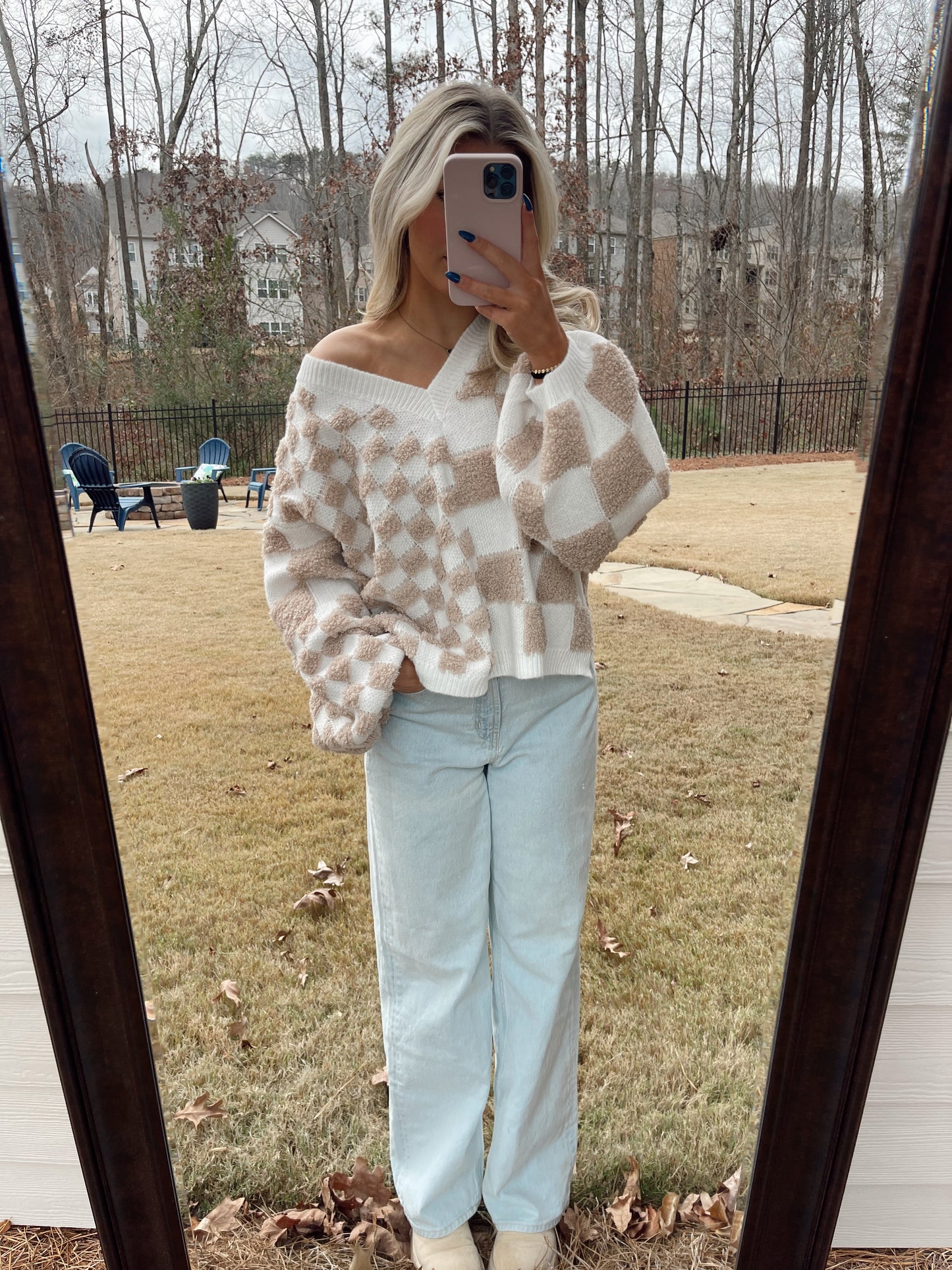 Hope V-Neck Plush Sweater