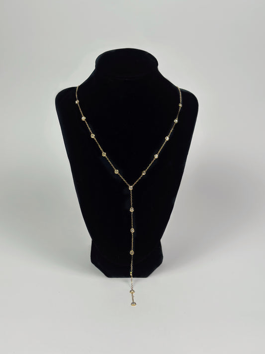 Layered Y Diamond Necklace