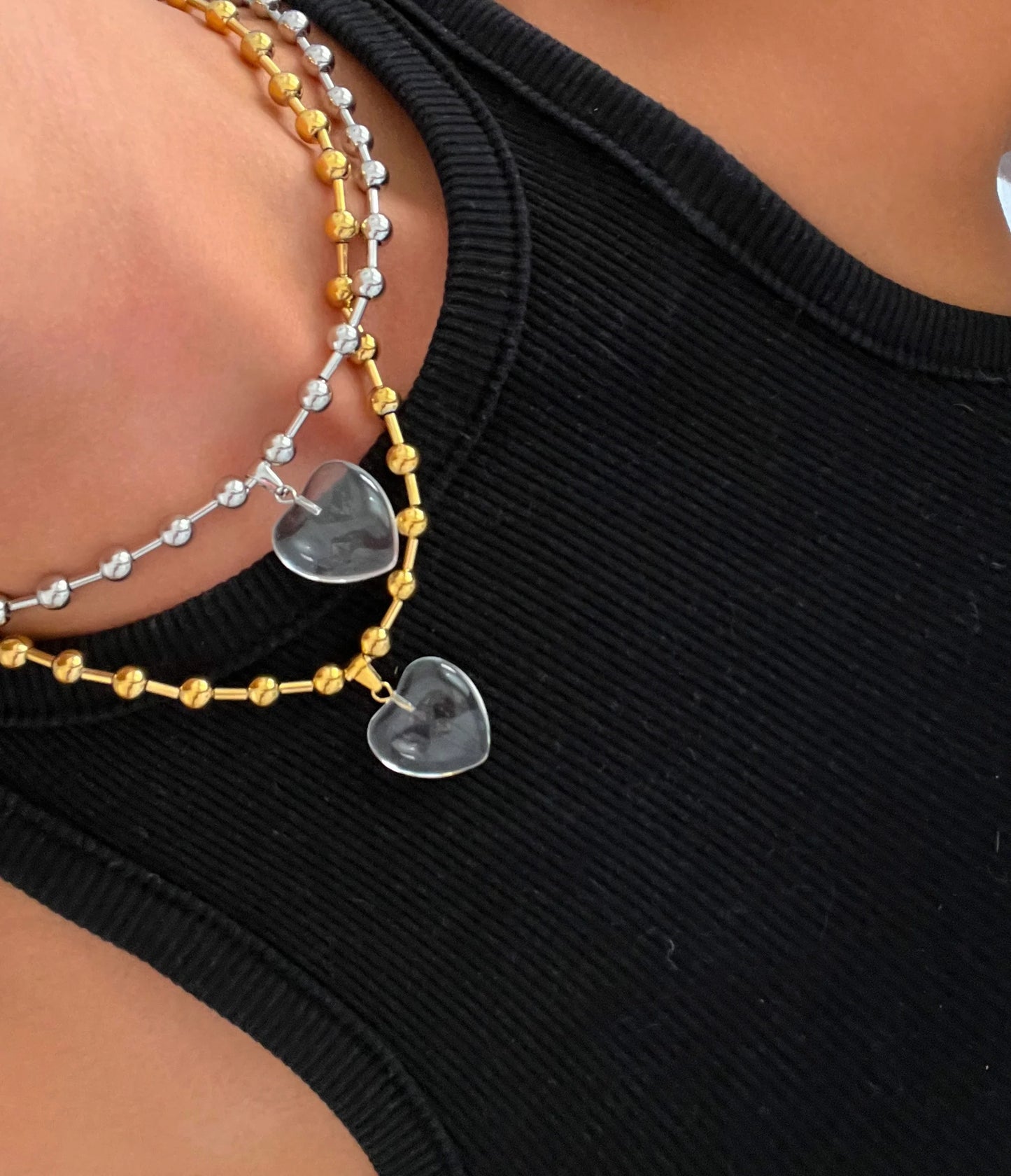 Clear Heart Necklace
