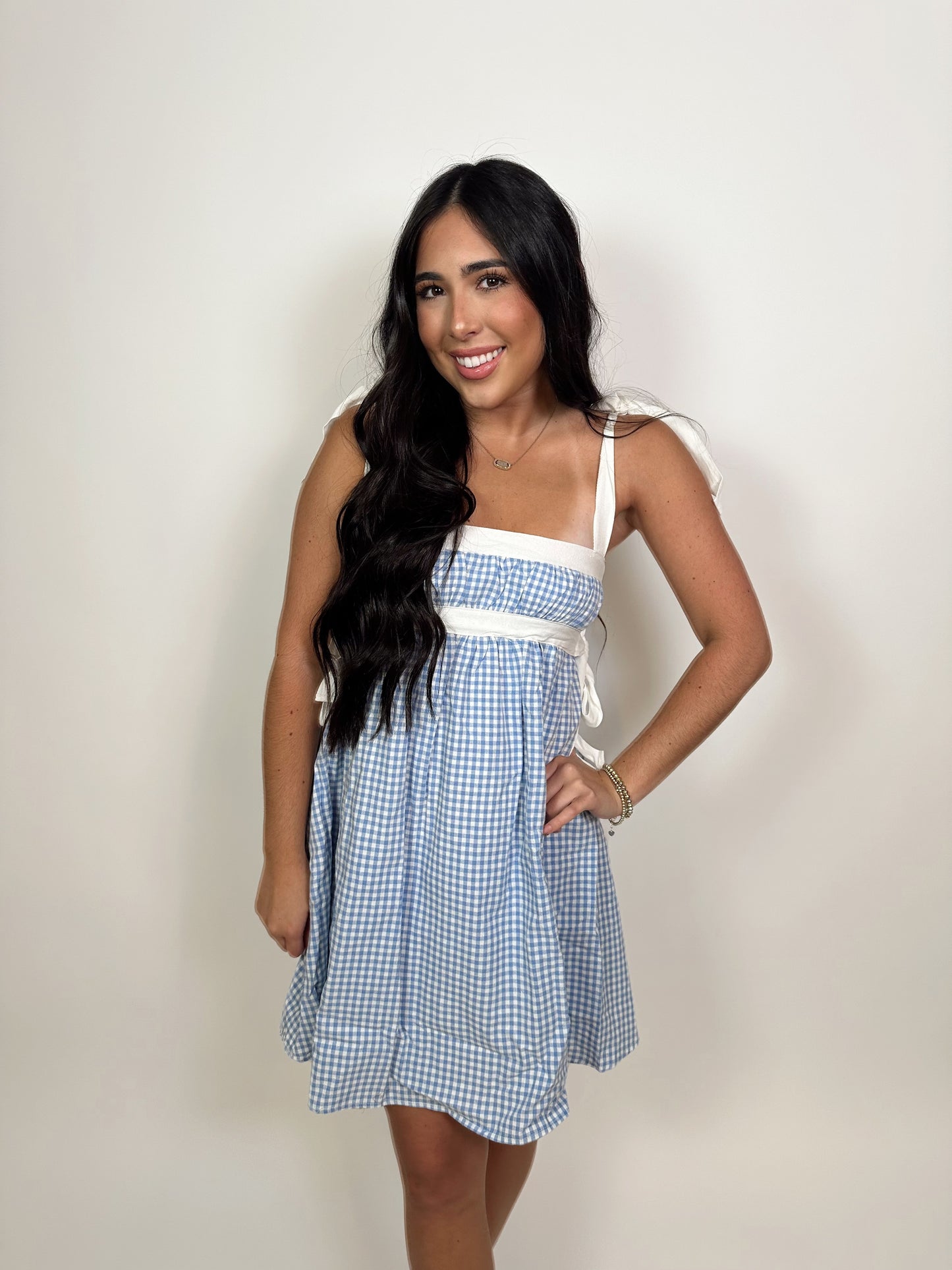 High Tea Babydoll Dress- Blue