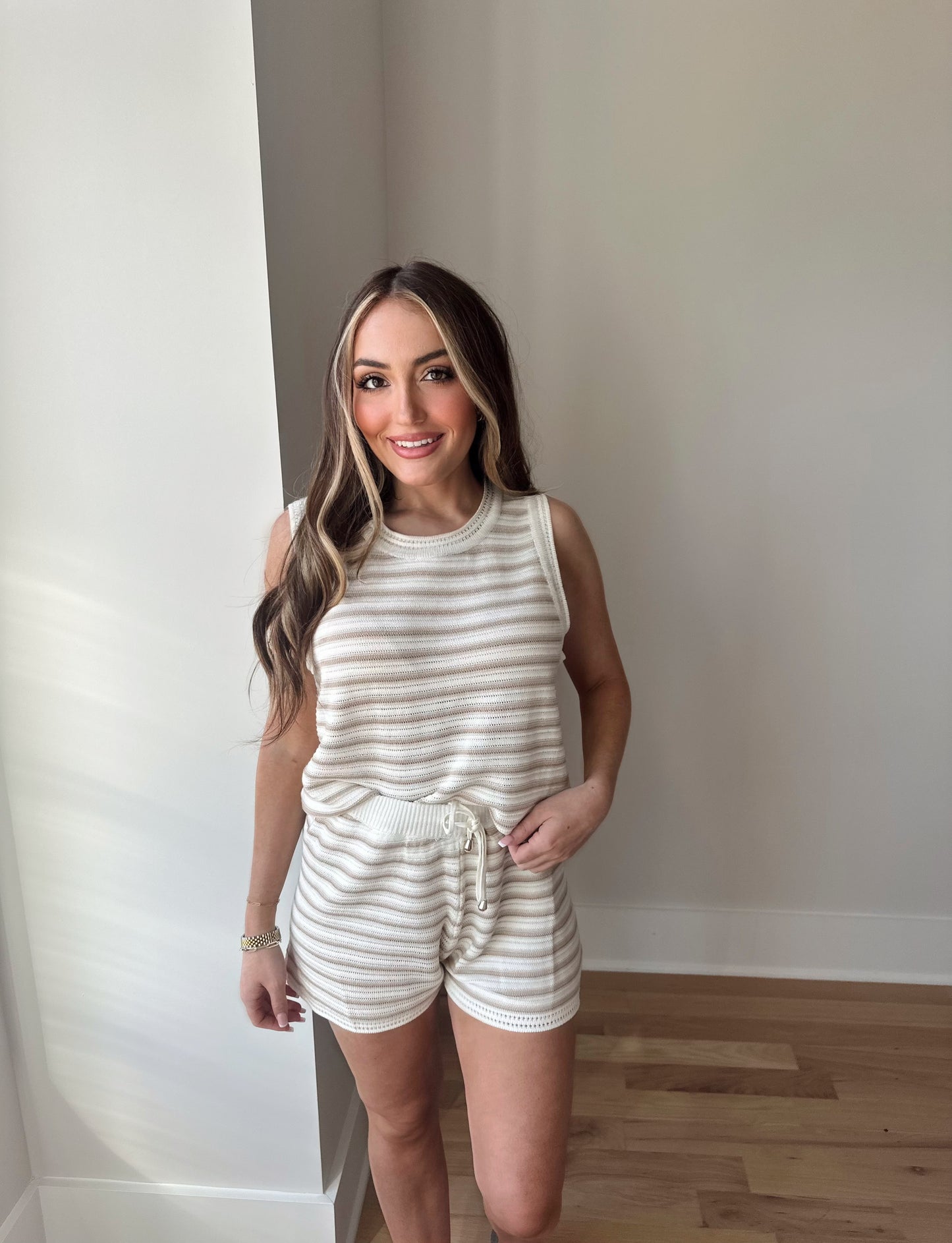 Camila Crochet Set- Taupe