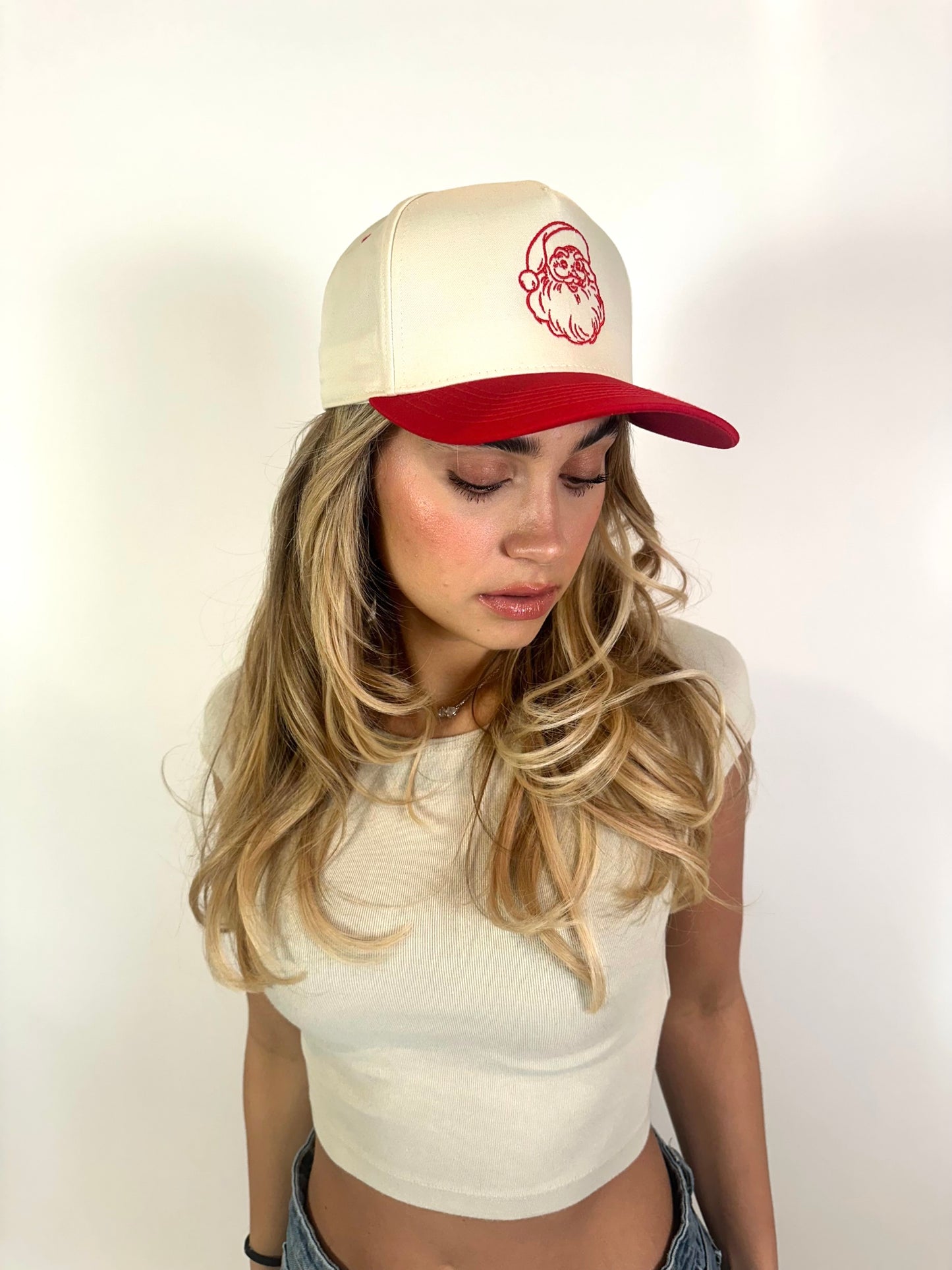 Santa Vintage Embroidered Hat