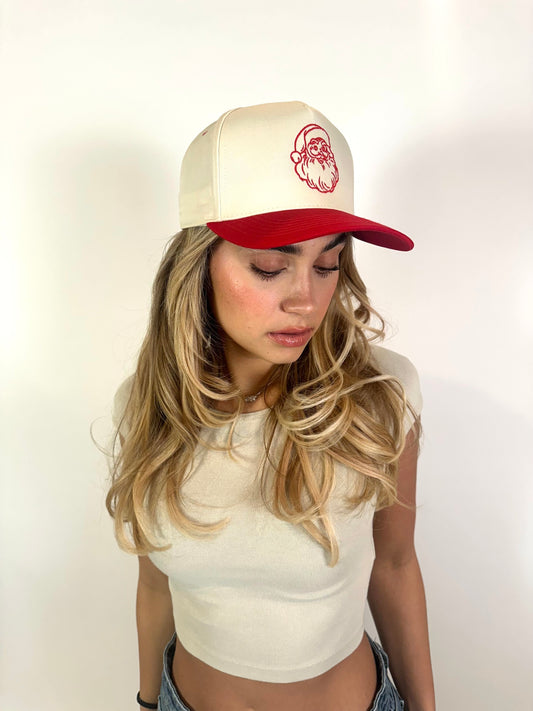 Santa Vintage Embroidered Hat