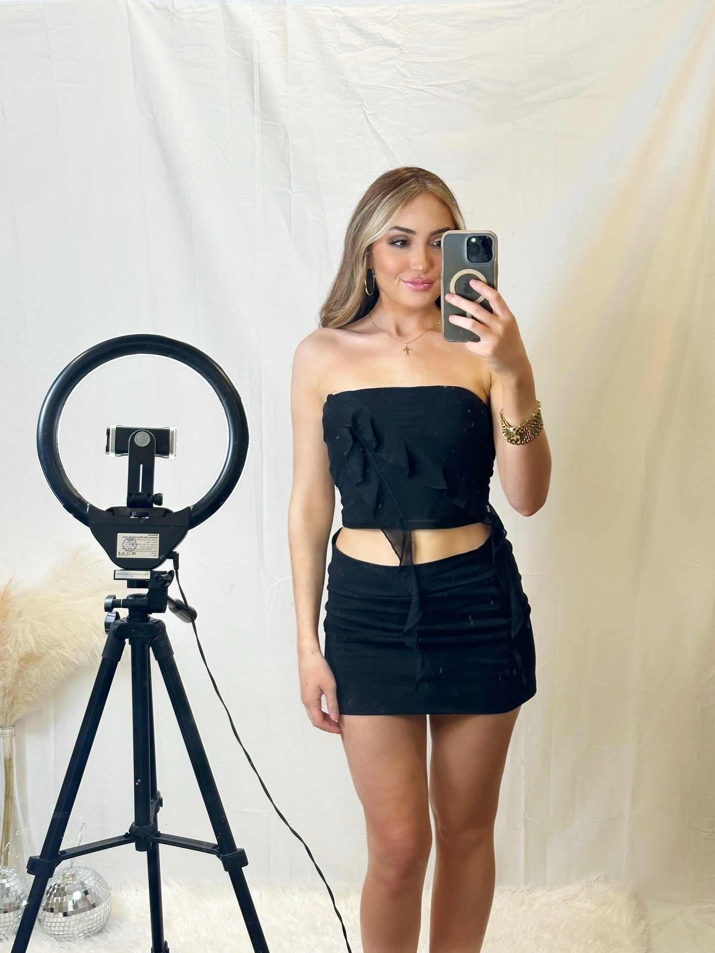 Lila Frill Detail Tube Top