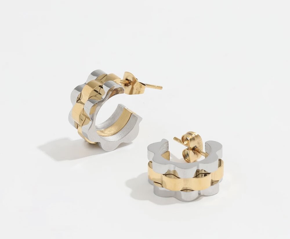 Emma Two-Toned Rolly Hoops