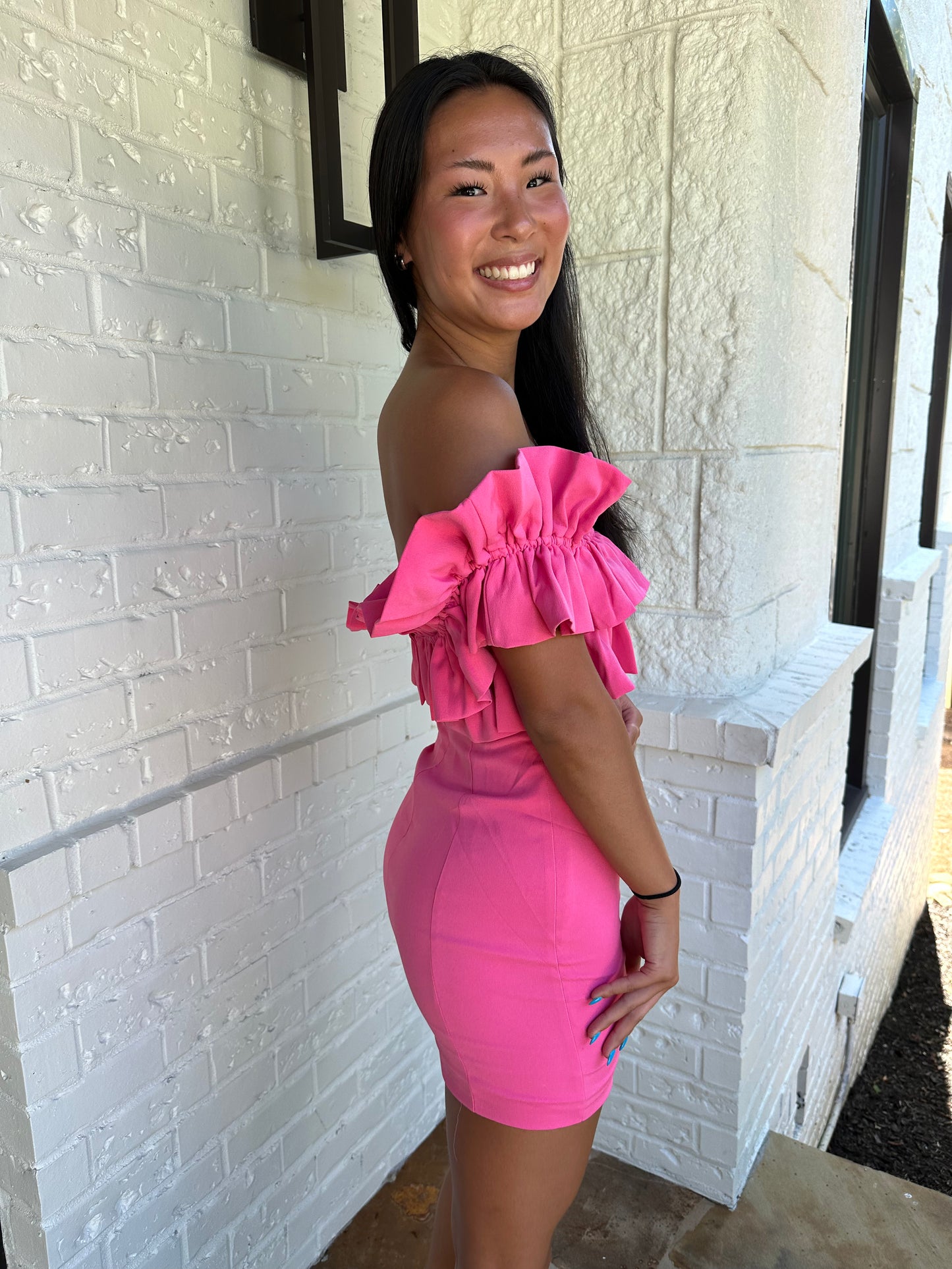 Addison Ruffle Off Shoulder Dress