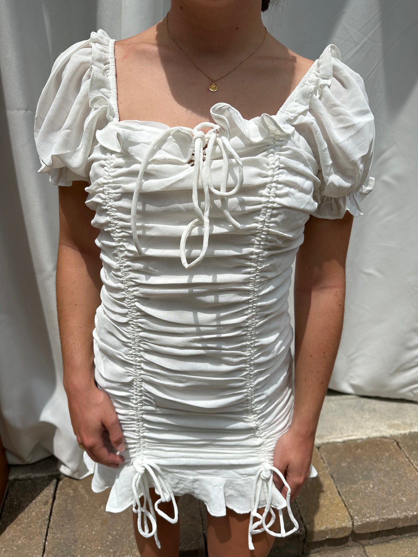 Maria Puff Sleeve Mini Dress