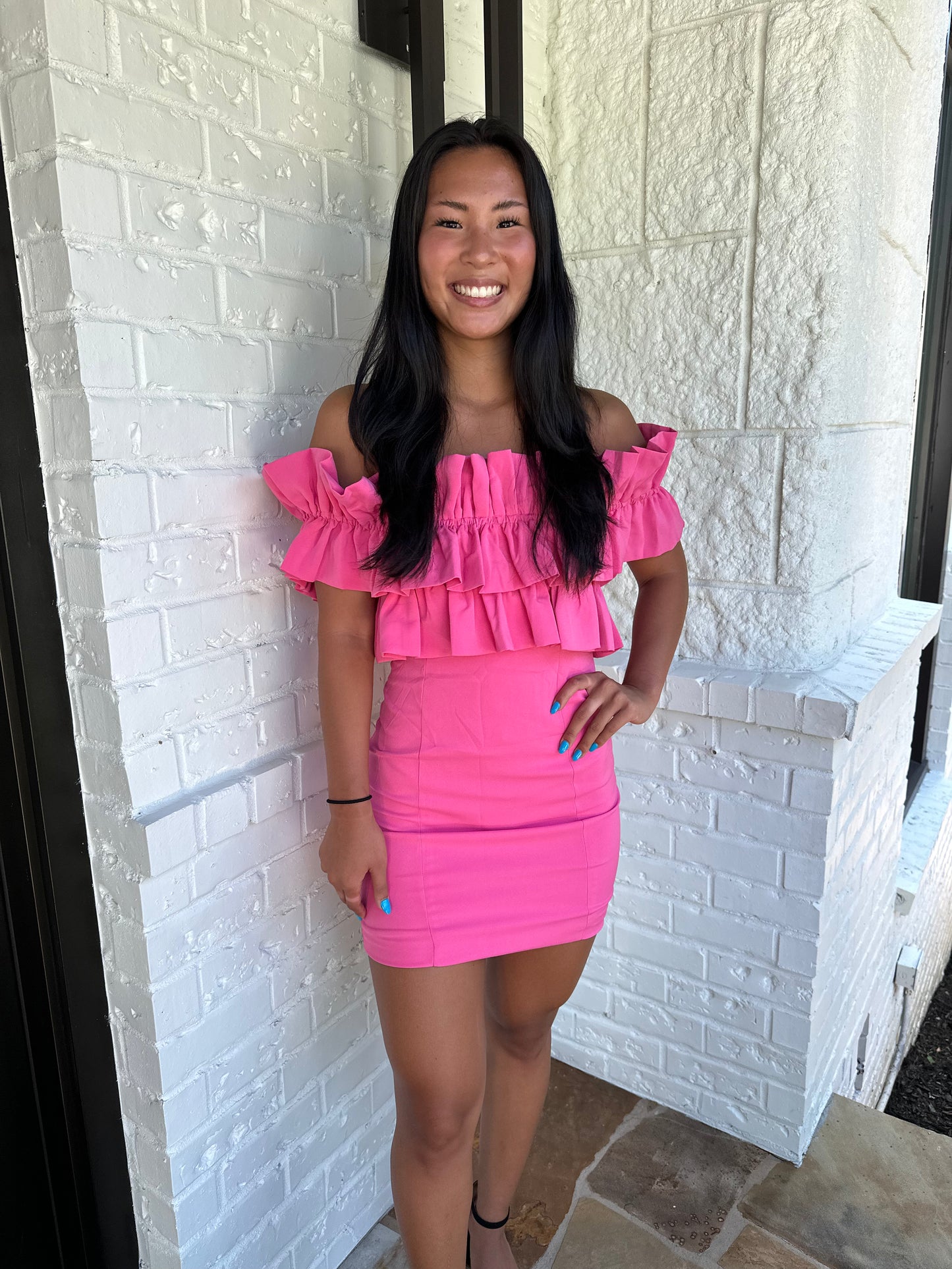 Addison Ruffle Off Shoulder Dress