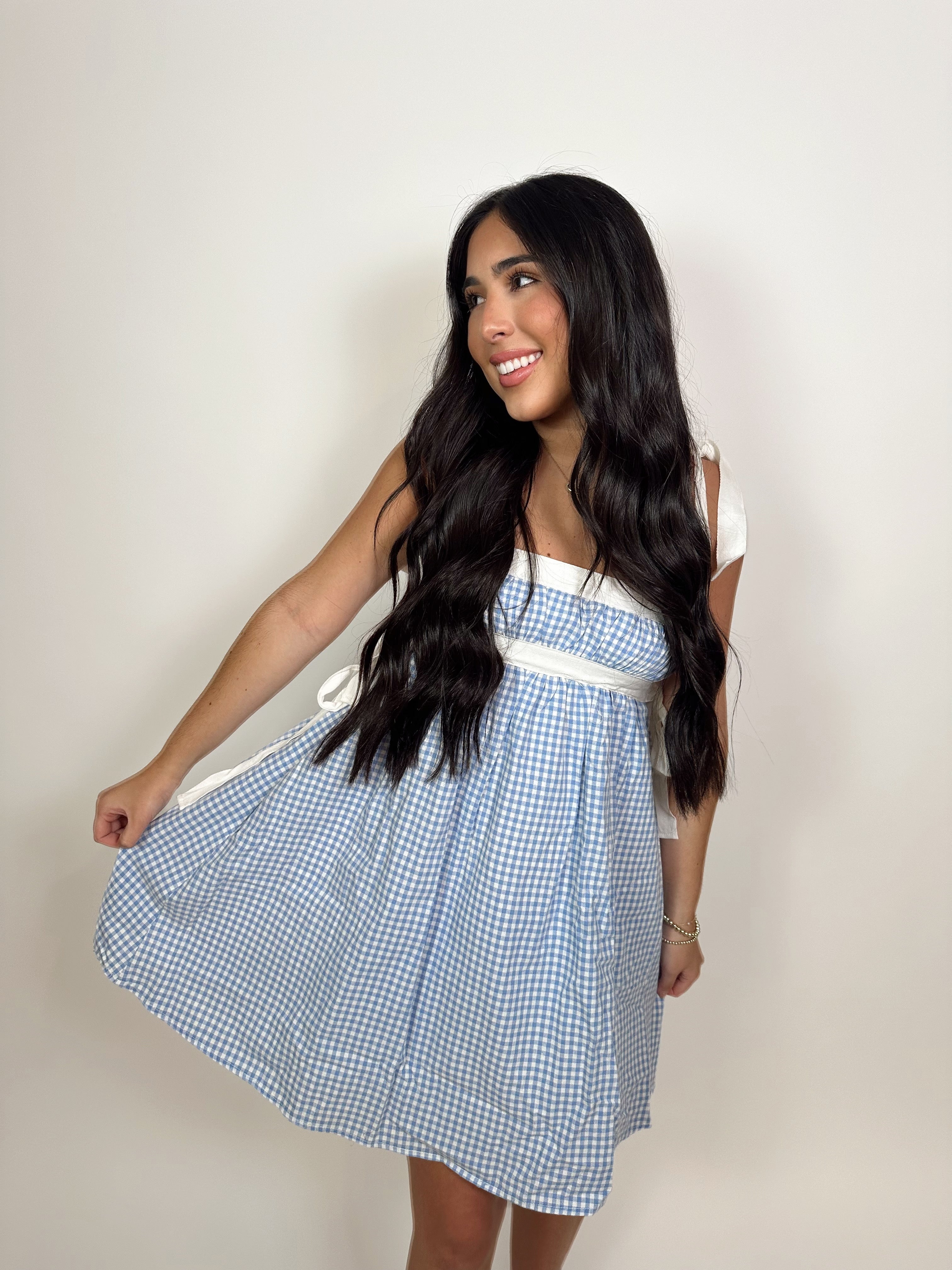 High Tea Babydoll Dress- Blue