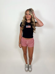 American Flag Short Sleeve T-Shirt- Navy