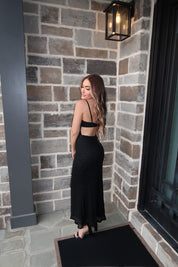Aislinn Detailed Maxi Dress- Black