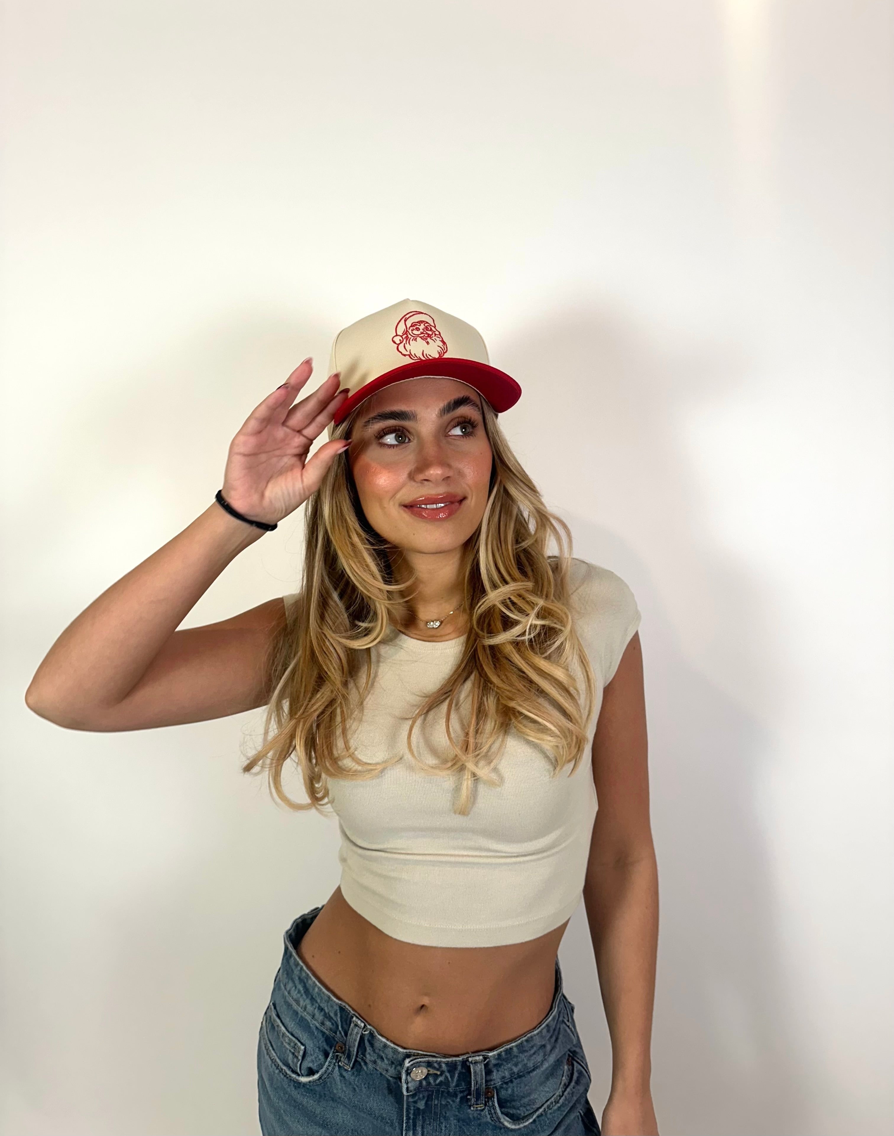 Santa Vintage Embroidered Hat