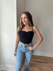 Rikki Cami Crop Top- Black
