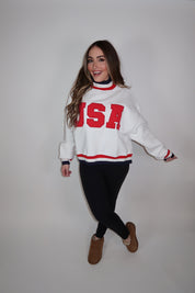 USA Mockneck- White