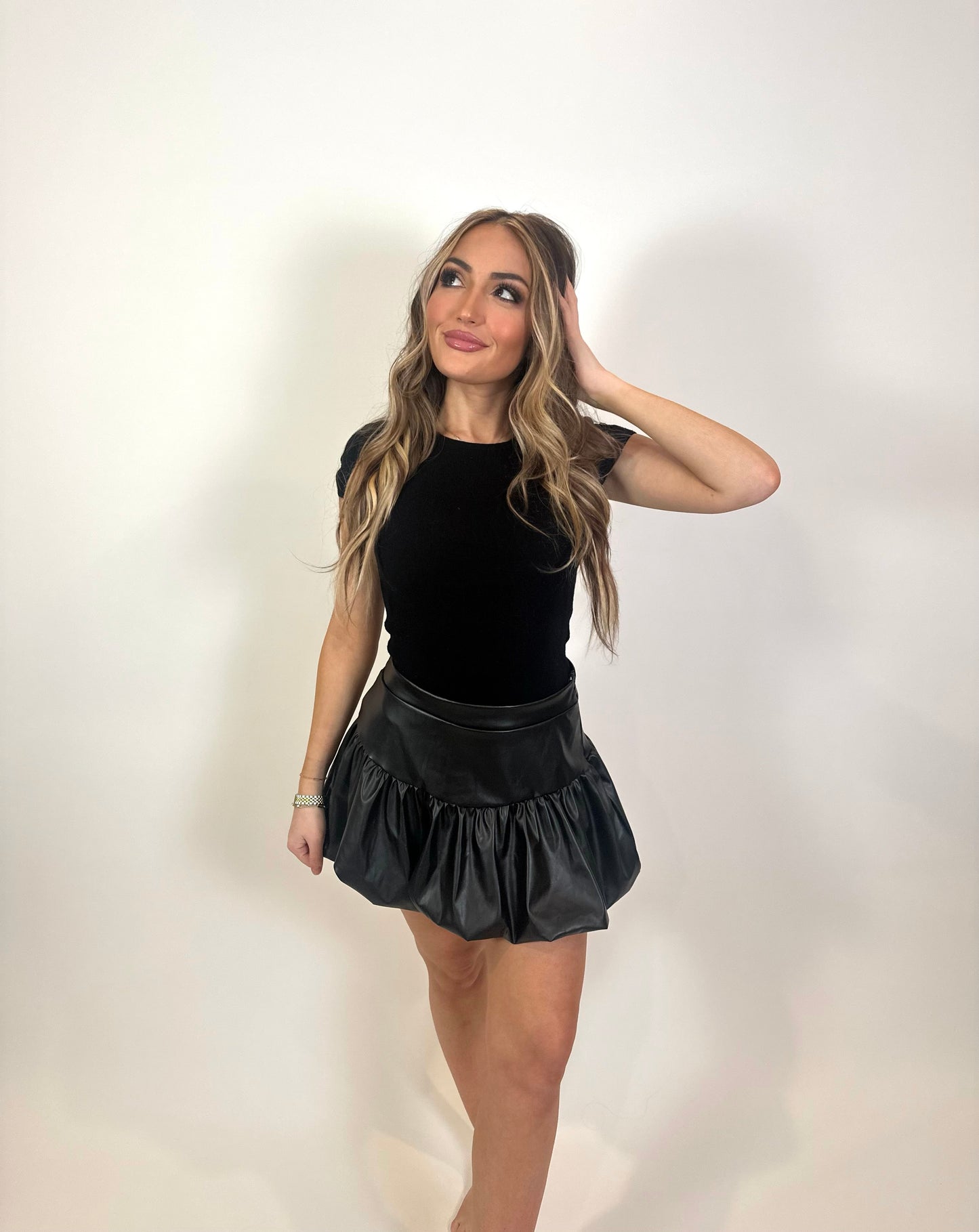 Lottie Leather Skirt