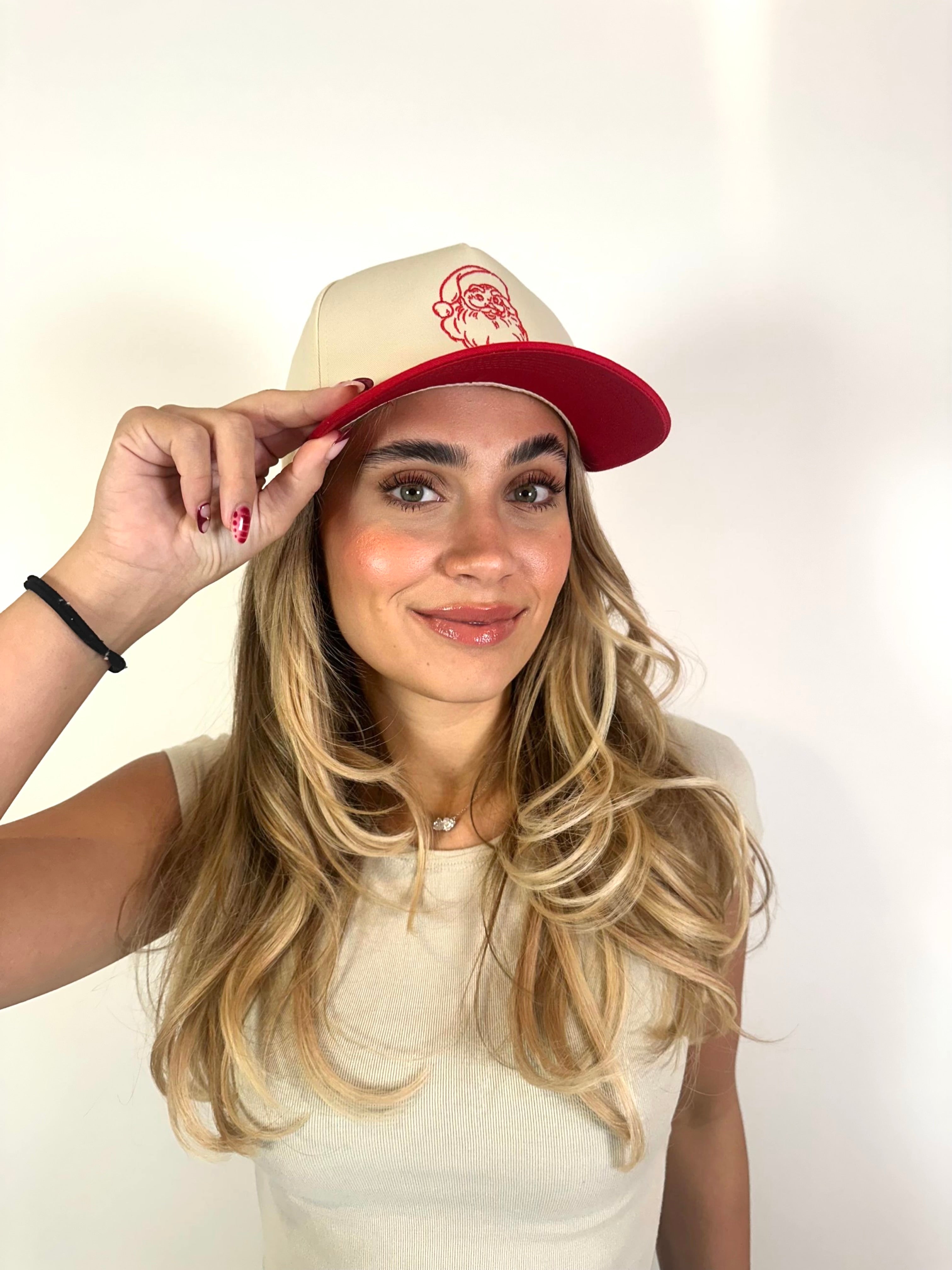 Santa Vintage Embroidered Hat