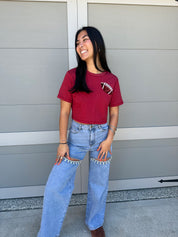 Go Team Football Cropped T-Shirt