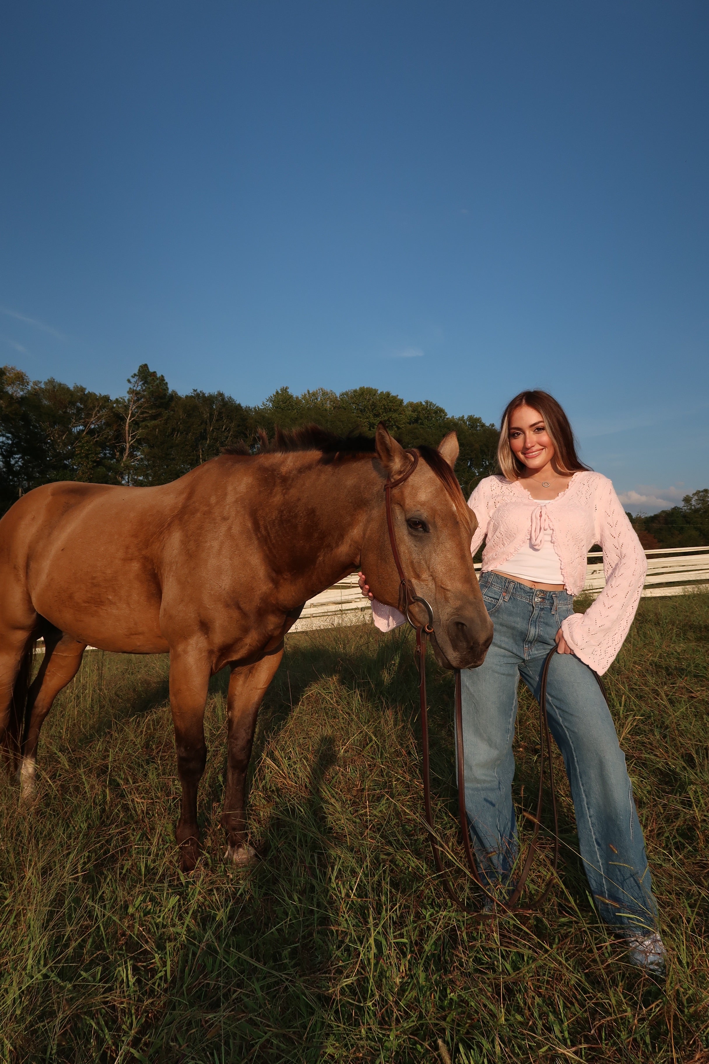 Alice Open Knit Tie Front Shrug- Baby Pink
