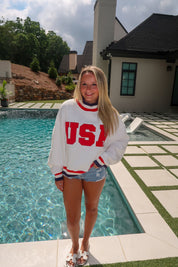 USA Mockneck- White