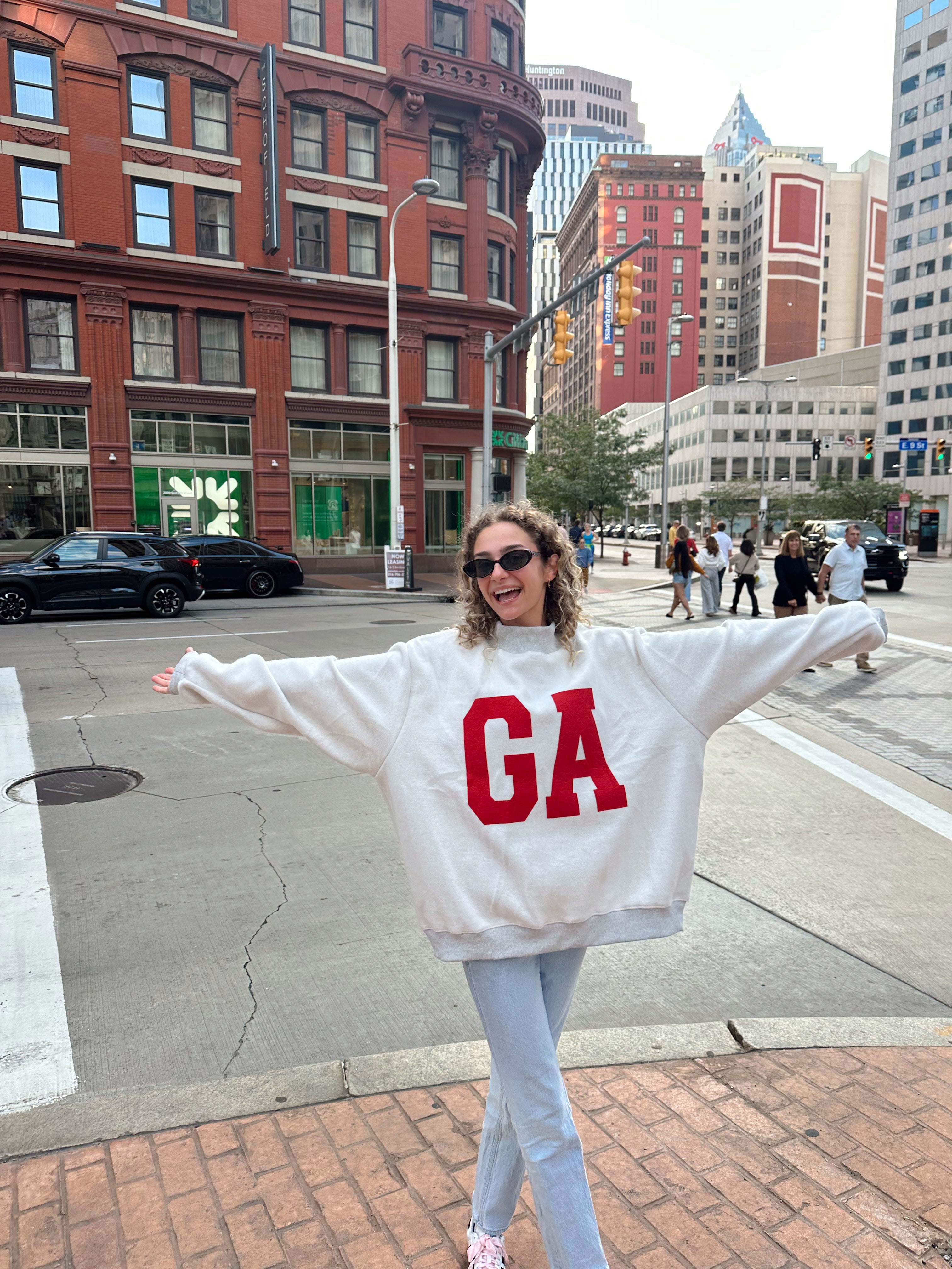 Georgia Reversible Mockneck- Grey