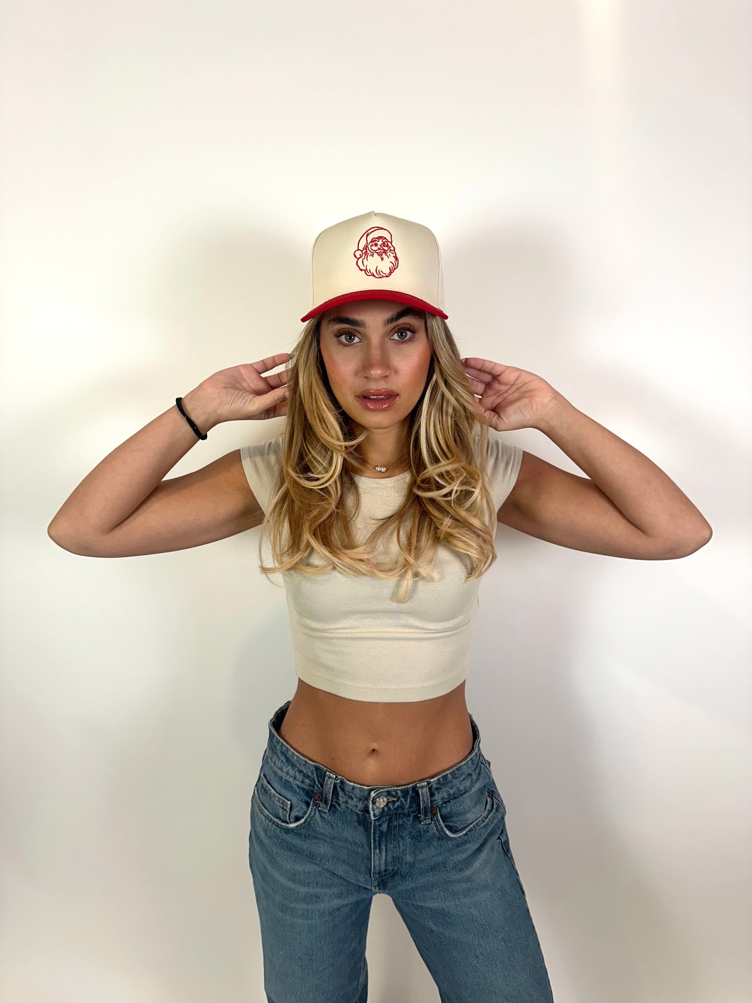 Santa Vintage Embroidered Hat