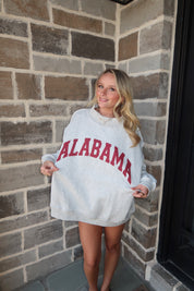 Alabama Reversible Mockneck Sweatshirt- Grey