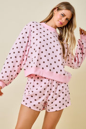 Neapolitan Shorts Set- Pink/Brown