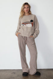 Duck Knit Sweater- Sand