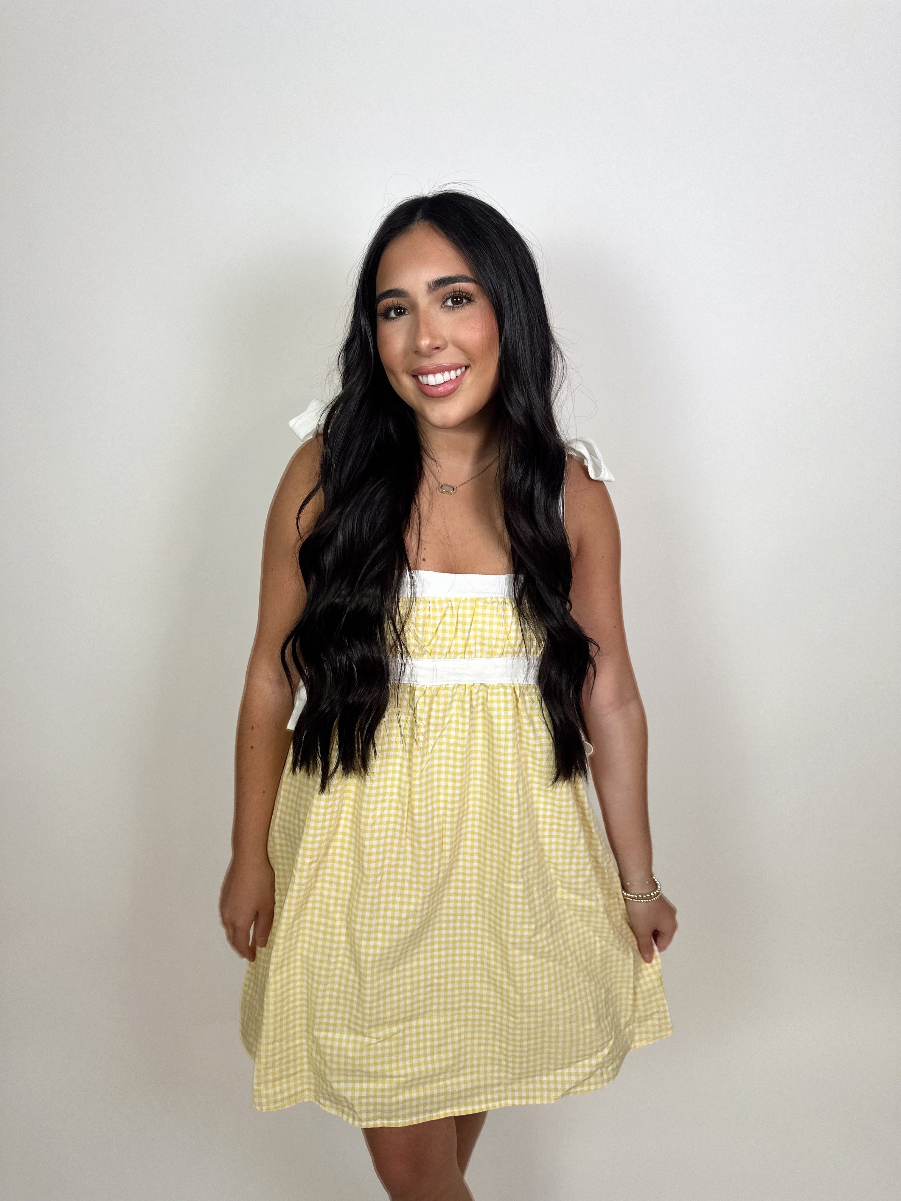 High Tea Babydoll Dress- Yellow