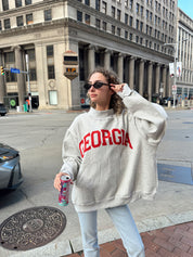 Georgia Reversible Mockneck- Grey