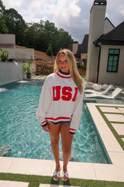 USA Mockneck- White