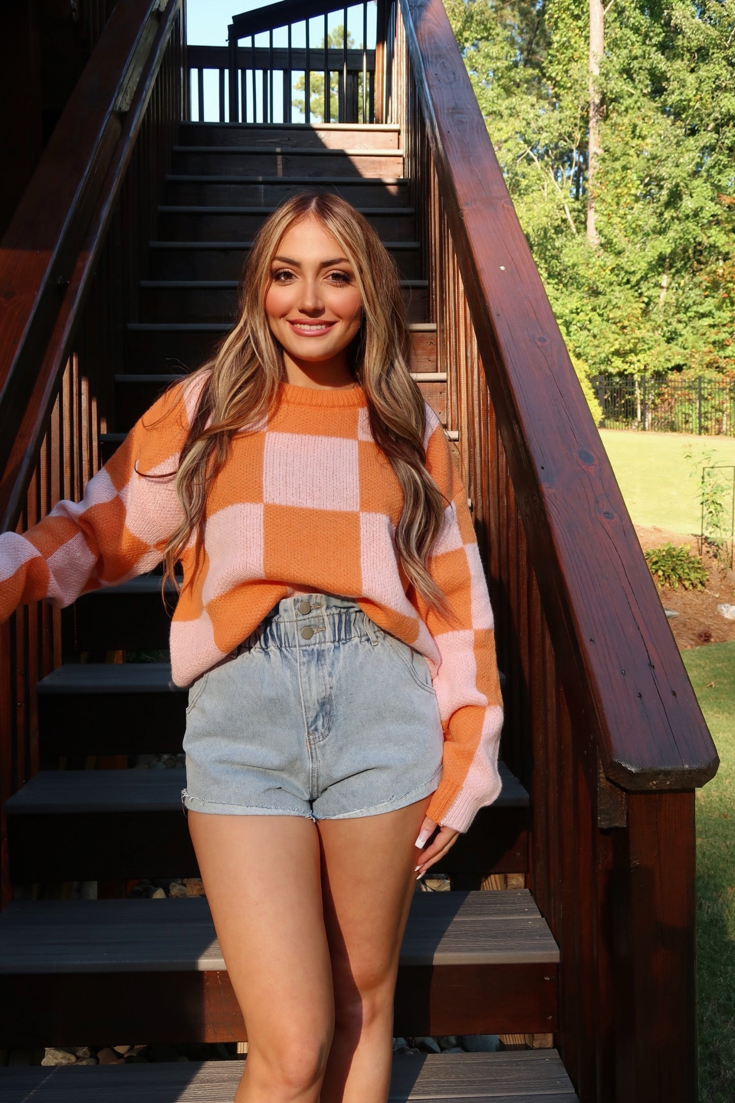 Melody Checkered Sweater