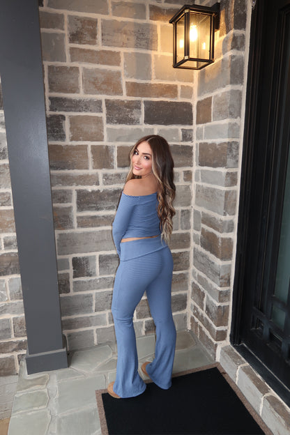 Saylor Striped Top- Blue