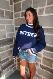 Southern Varsity Mockneck Sweatshirt- Navy