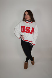USA Mockneck- White