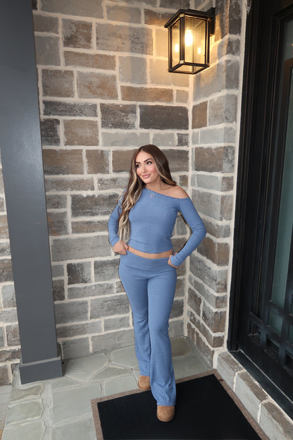 Saylor Striped Top- Blue