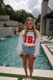 USA Mockneck- White