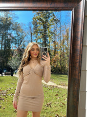 Lillian Long Sleeve Cutout Dress