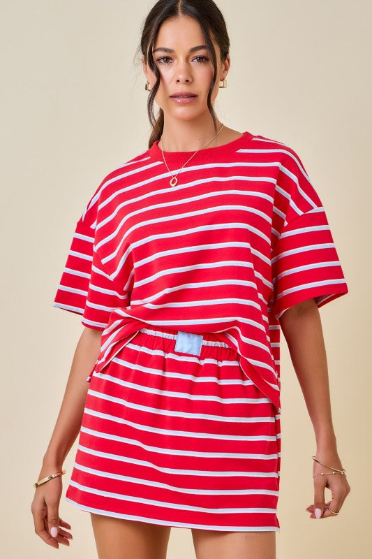 Berry Shortcake Skort Set- Red/Baby Blue