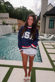 USA Mockneck- Navy