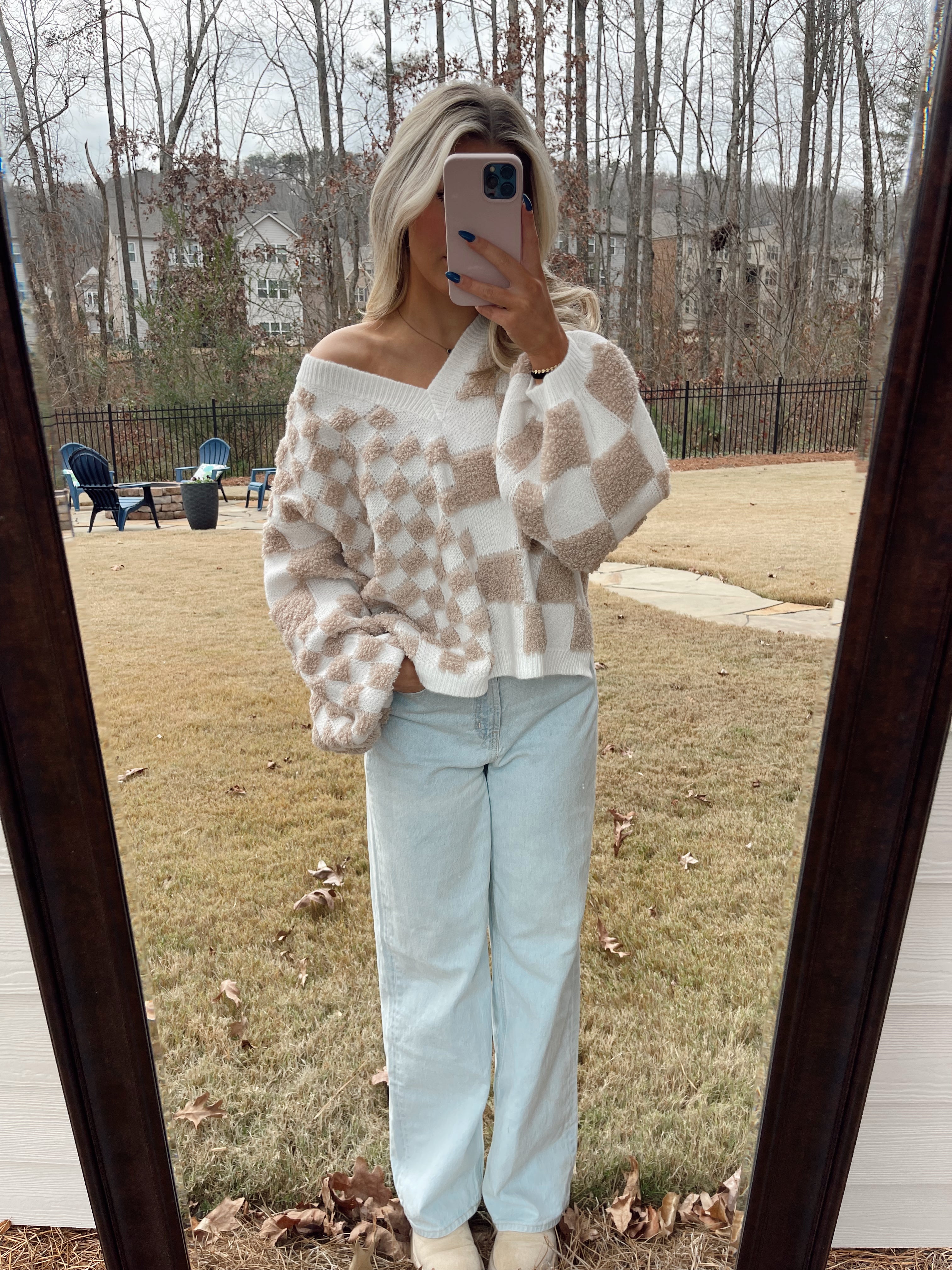 Hope V-Neck Plush Sweater