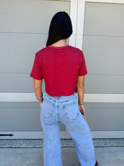 Go Team Football Cropped T-Shirt