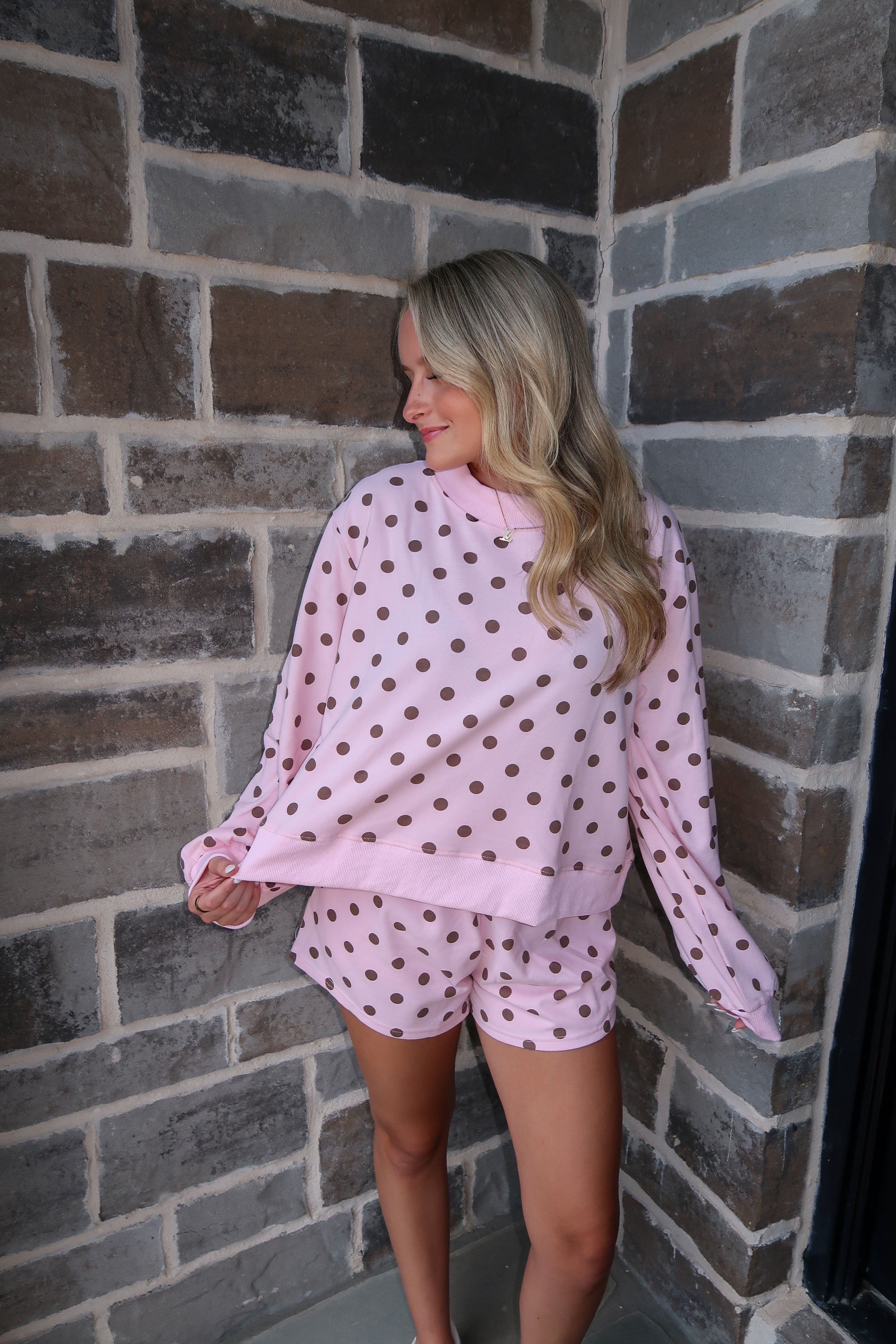 Neapolitan Shorts Set- Pink/Brown