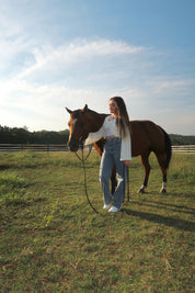 Alice Open Knit Tie Front Shrug- Ivory