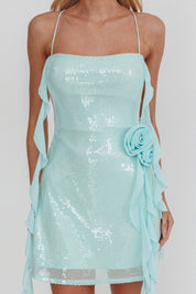 Maris Sequin Mini Dress- Mint